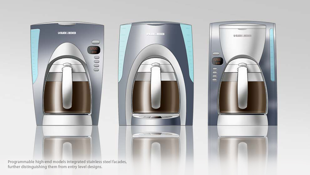 renderings of blue-sky concepts of coffeemakers.