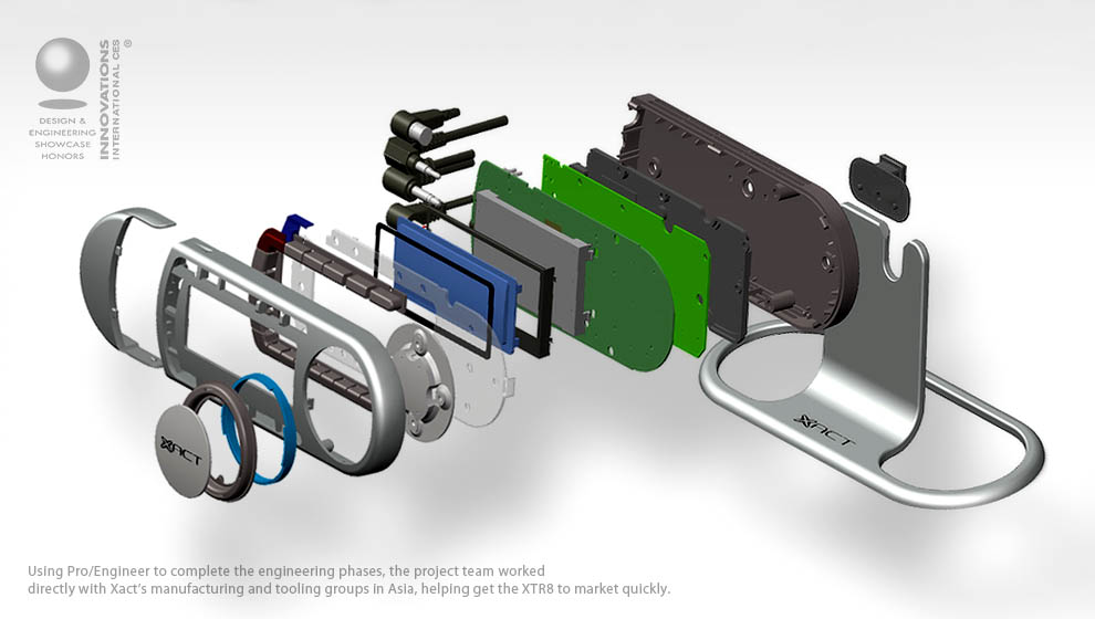 Pro-Engineer 3D CAD model satellite radio